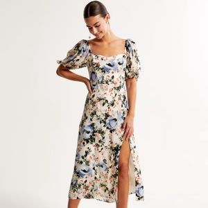 Puff Sleeve Midi Dress (Abercrombie)